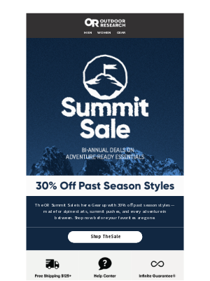 Outdoor Research - Did You Hear? The 30% Off OR Summit Sale Is On