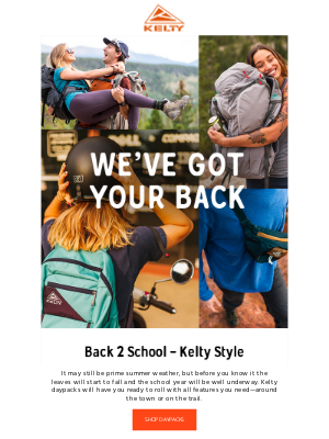 Kelty - We've got your back...to school