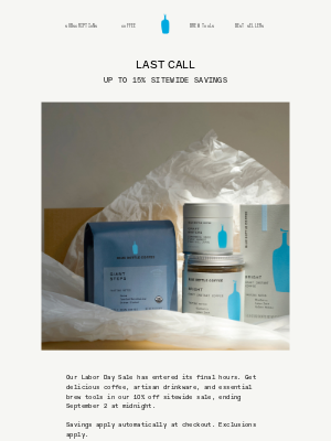 Blue Bottle Coffee - Last Call: Up to 15% Off Sitewide