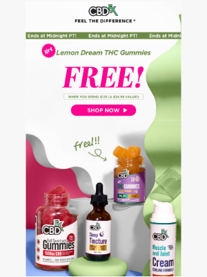 CBDfx - Last Chance: FREE Lemon Dream THC Gummies w/qualifying purchase! 🍋