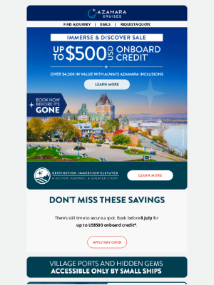 Azamara Club Cruises - One (Nor)way ticket to adventure
