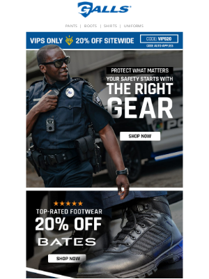 Galls - VIPs Save 20%: Gear Up While It Lasts