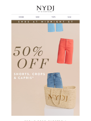 NYDJ - LAST DAY: 50% Off Summer Essentials!