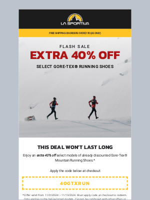 La Sportiva - Flash Sale: Gore-Tex® Running Shoes