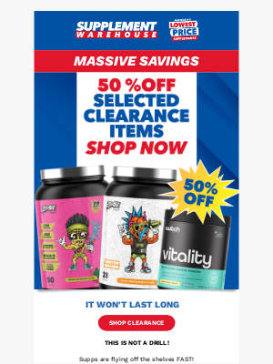 Supplement Warehouse (Australia) - 50% Off 👉 Clearance Sale Now