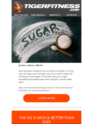 Tiger Fitness - The Sugar Diet? Yes, it's a real trend! 🤯