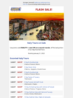 Gate 1 Travel - Italy Tours on Sale Half-off Companion Travel
