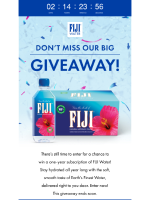 FIJI Water - Don’t forget to enter our giveaway! 🌺💦