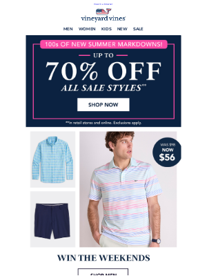 Vineyard Vines - Up To 70% Off Sale 👀 Styles Selling Out Fast!
