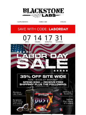 Blackstone Labs - 35% Off Site Wide Plus 4 Free Gifts?! 🤯