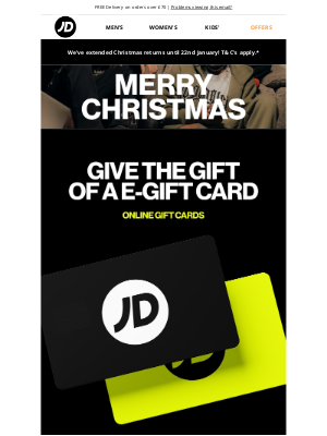 JD Sports Fashion (United Kingdom) - Merry Christmas From JD 🎄