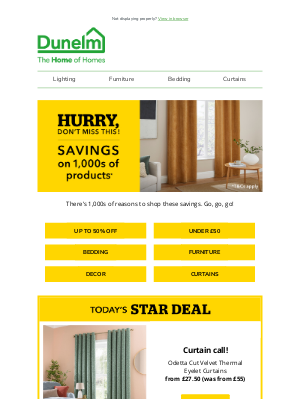 Dunelm (United Kingdom) - Stop, savings alert! 🤚