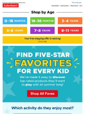 Lakeshore Learning - 5-Star Picks for Every Kid!
