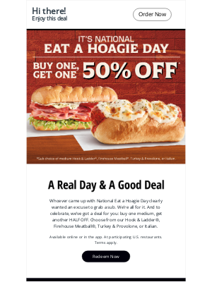 Firehouse Subs - Hoagie Day is real. So is this deal.🥖🔥