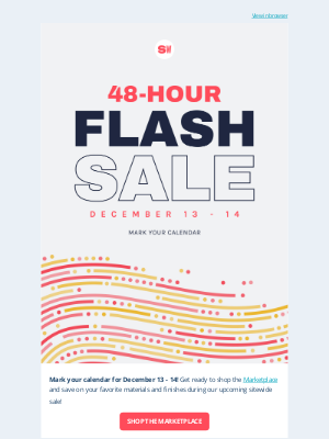 Shapeways - 🗓️ Save the date: 48-Hour Flash Sale, Dec 13-14!