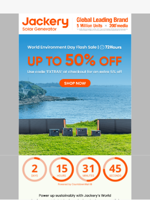 Jackery - 🌎72hrs Flash Sale: Save Up to 50% This World Environment Day!