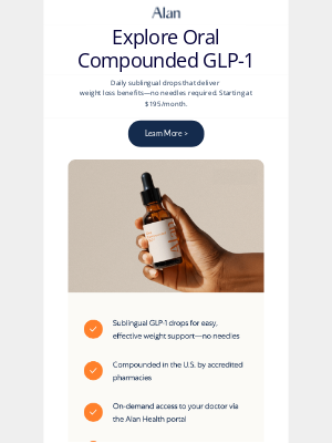 Alan Meds - Oral GLP-1 drops are here—no needles, just results