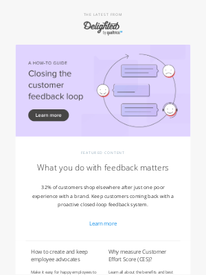 Delighted - Designing an effective closed-loop feedback system I October newsletter