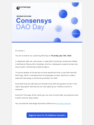 ConsenSys - [Webinar Invitation] ConsenSys DAO Day - July 2023