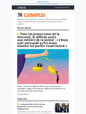 Le Monde - Pour les jeunes issus de la diversité, le difficile accès aux métiers de la justice : « J’étais naïf, persuadé qu’en étant bosseur les portes s’ouvriraient »