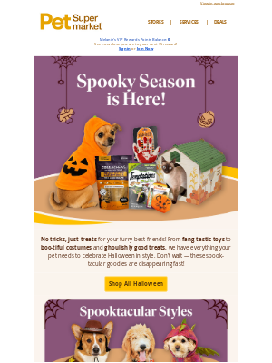 Pet Supermarket - Spooky Season is HERE 🎃 Halloween Shop now OPEN!