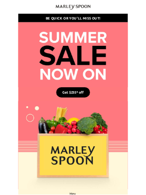 Marley Spoon - Don't miss our Summer sale—get $235* off