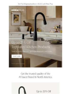 Moen - Up to 25% Off Top-Rated Kitchen Products