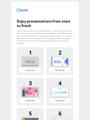 Canva - The US - Top 10 Presentation templates