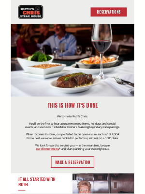 Ruth's Chris - Welcome to Ruth's Chris