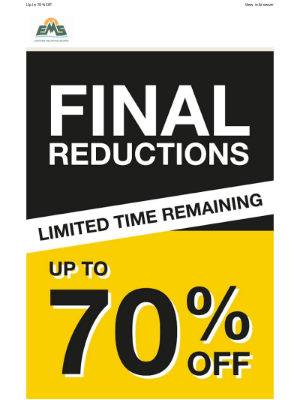 Eastern Mountain Sports - Last Call For Final Reductions