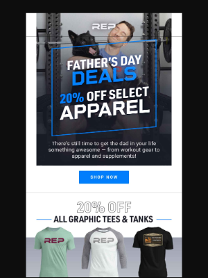 REP Fitness - Still Shopping for Dad? We Got You.
