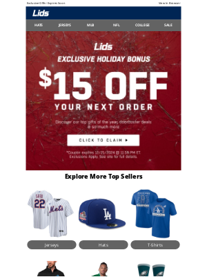 LIDS - Just For You | $15 Off Your Next Order