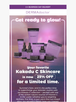 DERMAdoctor - Unlock Your Summer Glow with 25% Off Kakadu C Vitamin C Line