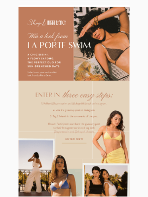 Nikki Beach - Last Chance to Enter! Win a 3-Piece Set from La Porte Swim