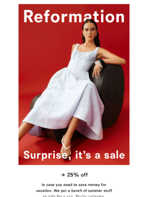 Reformation - NOTHING LIKE SALE