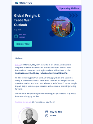 Freightos - 📊 Webinar: Global Freight & Trade War Outlook - May 2025