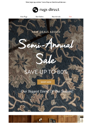 Rugs Direct - NEW DEALS ADDED: Semi-Annual Sale