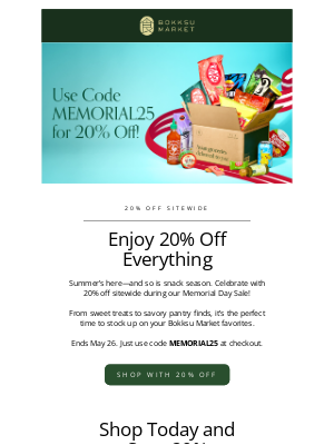 Bokksu - Drop Everything – 20% Off Storewide!