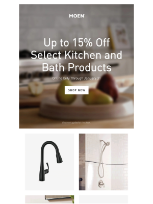 Moen - Don't miss up to 15% off!