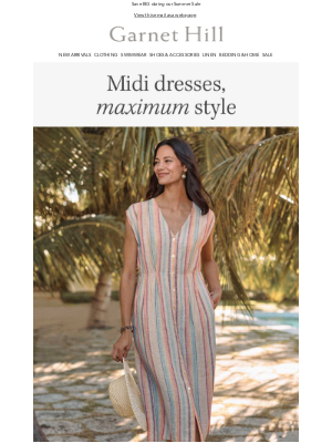 Garnet Hill - Midi-length dresses, maximum summer style