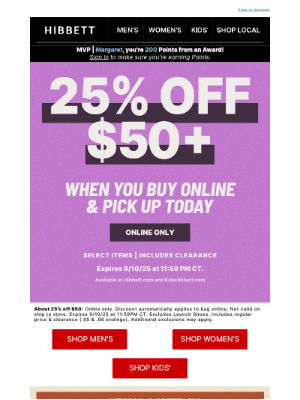 25% Off $50—Grab Your Fall Fits IRL