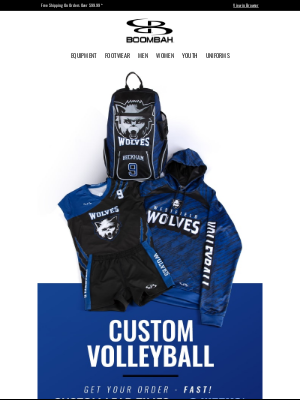 Boombah, Inc. - Custom Volleyball Uniforms, Bags, and Apparel as Quick as 5 Business Days!