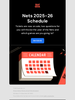 SeatGeek - The Brooklyn Nets schedule is here