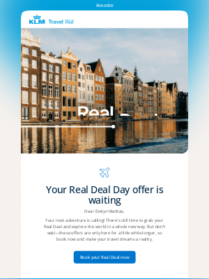 KLM - Last chance to grab your Real Deal!
