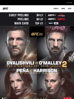 UFC GYM - UFC 316 : Dvalishvili vs O'Malley 2 | 8P ET TONIGHT on ESPN+