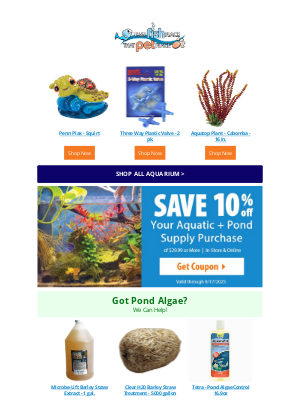 That Pet Place - 🐟 From Tank to Pond – Save 10% This Week!