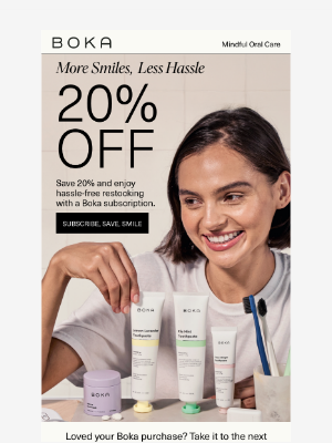 Boka - Save 20% On Your Oral Care.