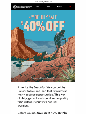 Backcountry - 4th of July Sale 🇺🇸 Up to 40% off