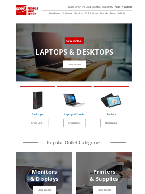 CDW - Last Chance to Save on Outlet Laptops & Desktops