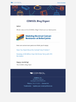 COMSOL - COMSOL Blog Digest, January 3